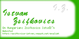 istvan zsifkovics business card